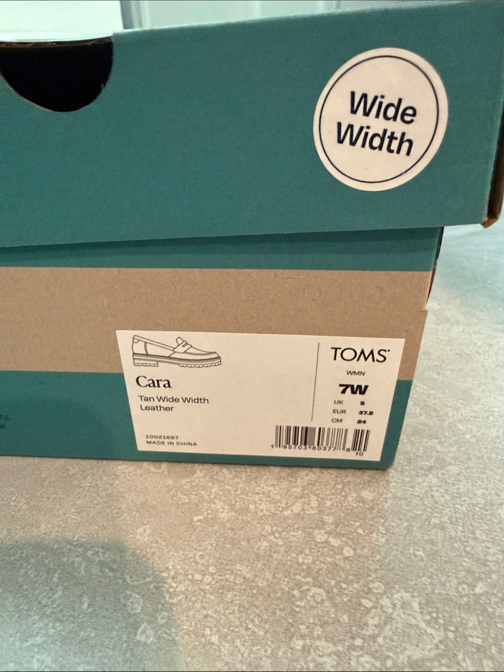 Toms Women's Tan Leather Lug-Sole Loafers - Picture 3 of 3